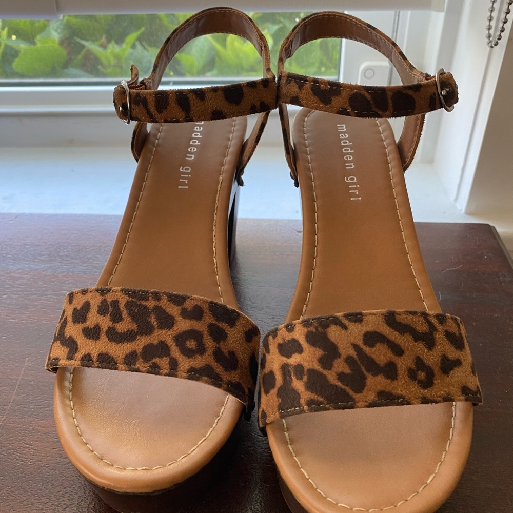 Madden Girl Leopard Print Sandals